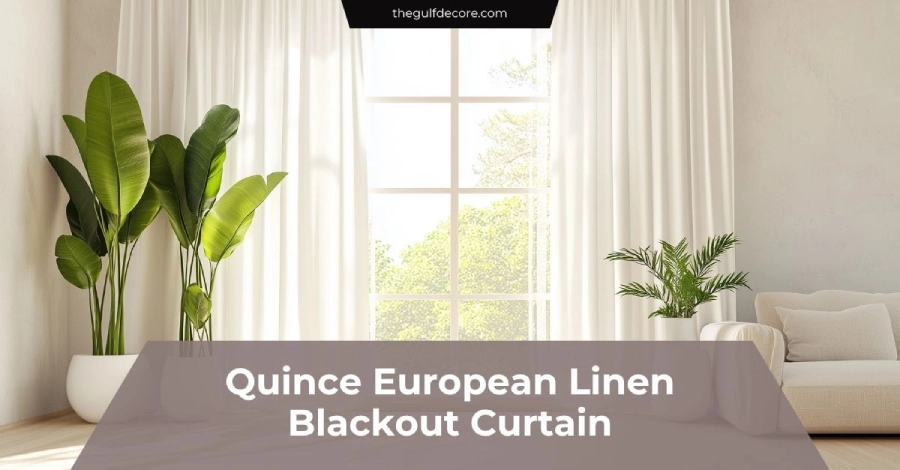 Quince European Linen Blackout Curtain